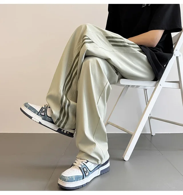 Men's 2025 Summer Straight Casual Pants Detail