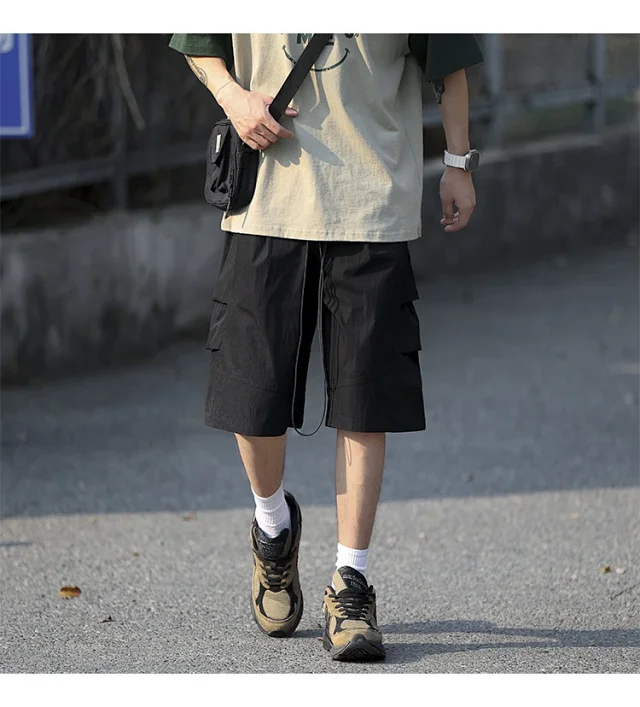 Men's Summer Ice Silk Parachute Shorts Detail