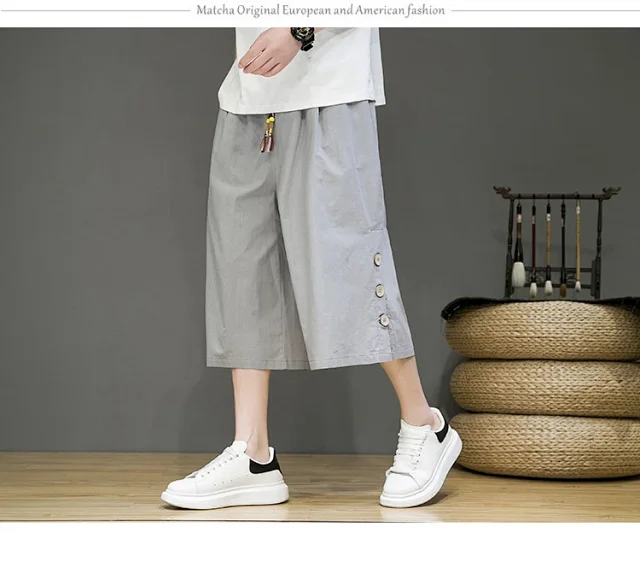 Men's Chinese Style Shorts Detail
