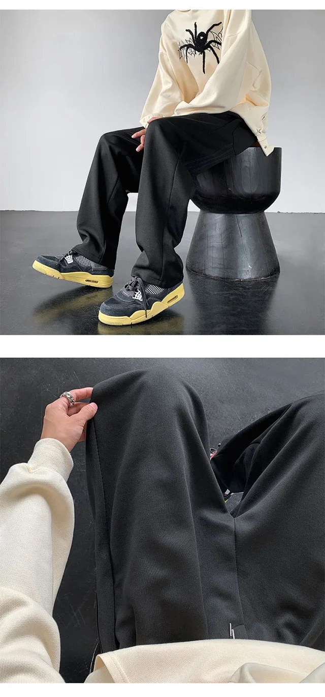 Men's Oversize Three-Stripe Retro Sweatpants Detail