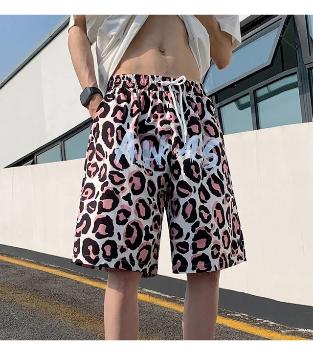 Men's Leopard Beach Shorts Detail