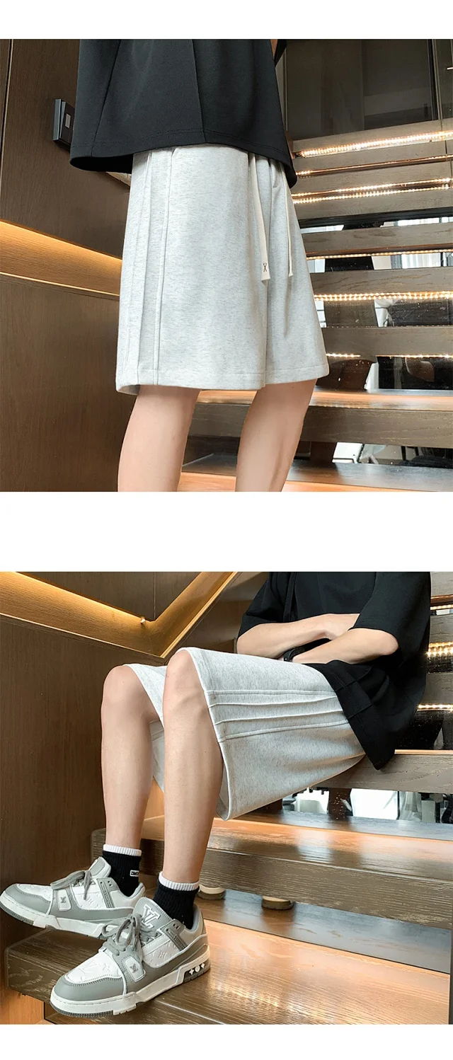 Men's Loose Straight Summer Shorts Detail