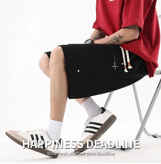 Men's Summer Trendy Loose Straight Athletic Shorts Detail