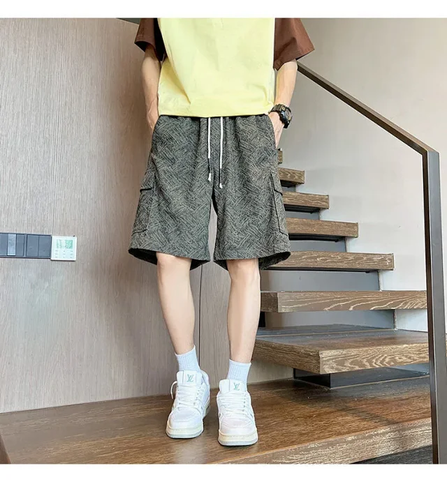 Tie-Dye Sporty Shorts for Men Detail