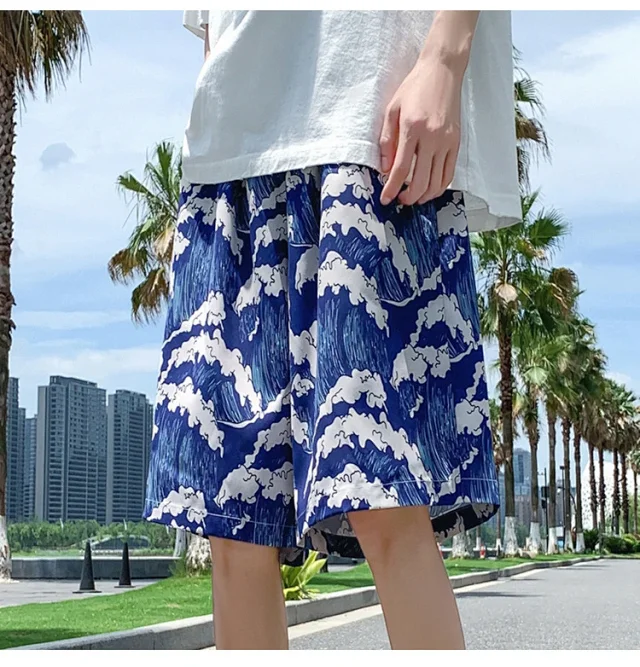 Men's Summer Ice Silk Quick-Dry Beach Shorts Detail