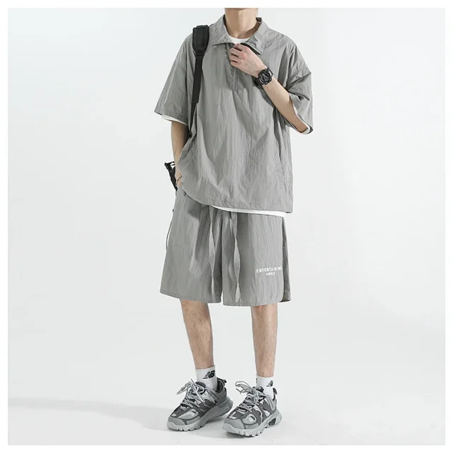 Unisex Summer Thin Short-sleeve Sunscreen Suit Detail