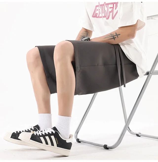 Men's Summer Printed Ice Silk Beach Shorts Detail