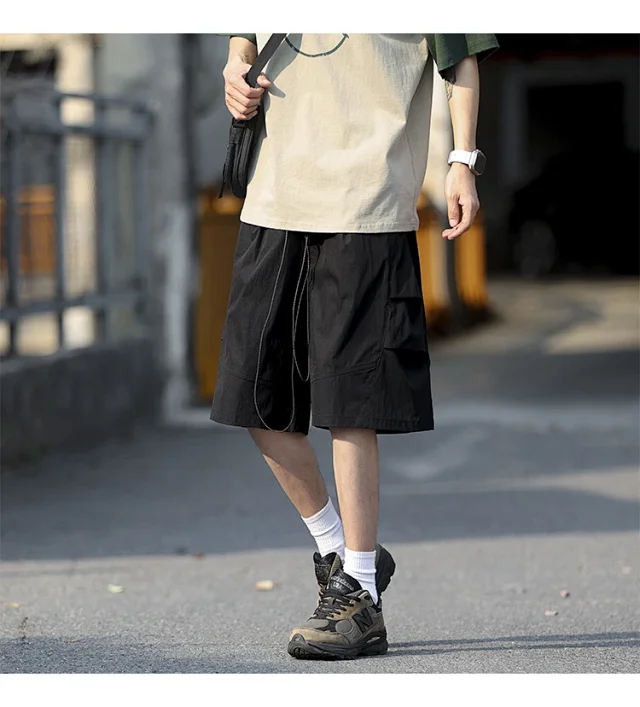 Men's Summer Ice Silk Parachute Shorts Detail