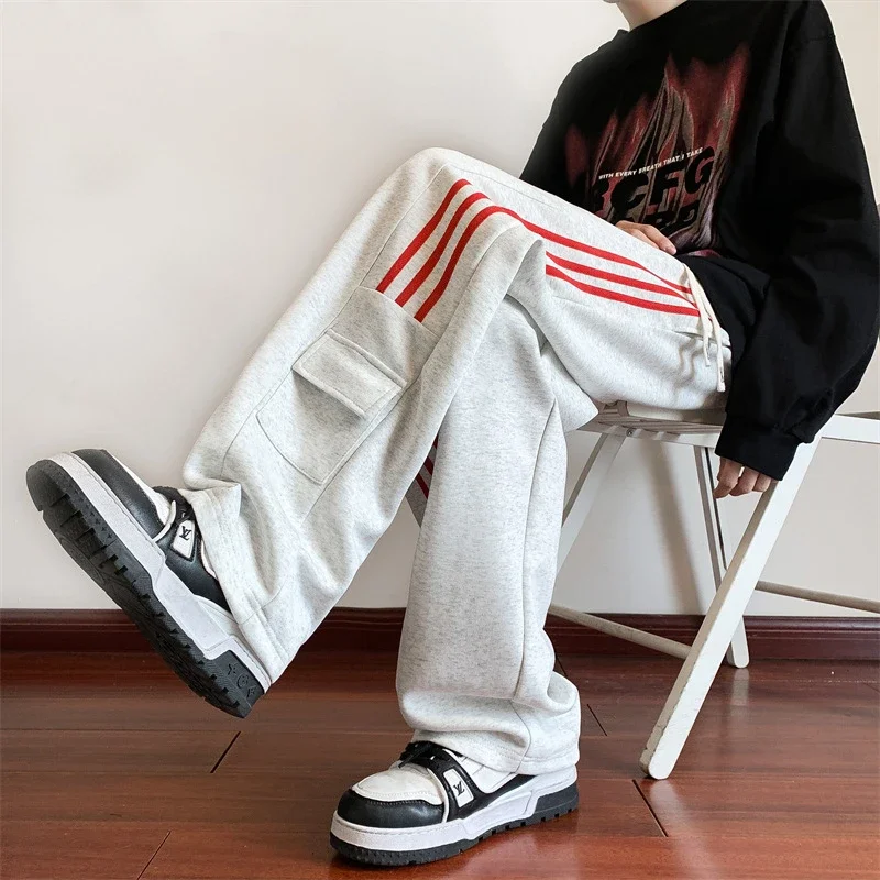 Men's Retro Striped Hiphop Pants