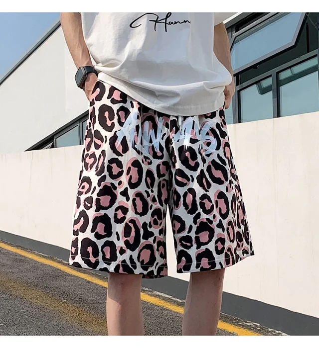 Men's Leopard Beach Shorts Detail