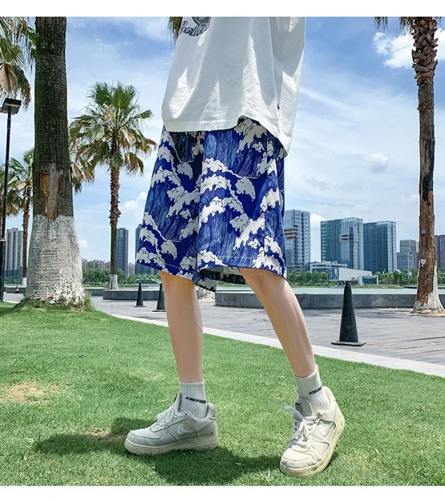 Men's Summer Ice Silk Quick-Dry Beach Shorts Detail
