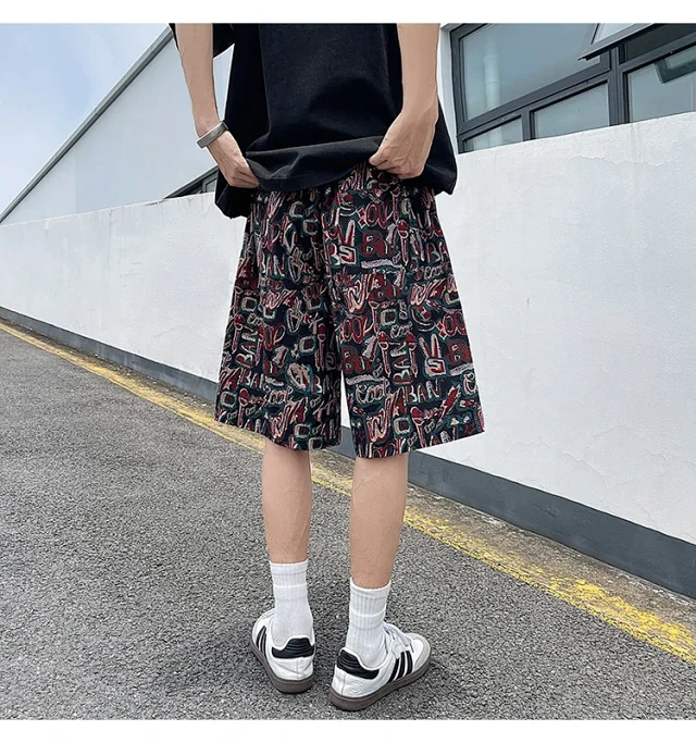Men's Summer Breathable Linen Beach Shorts Detail
