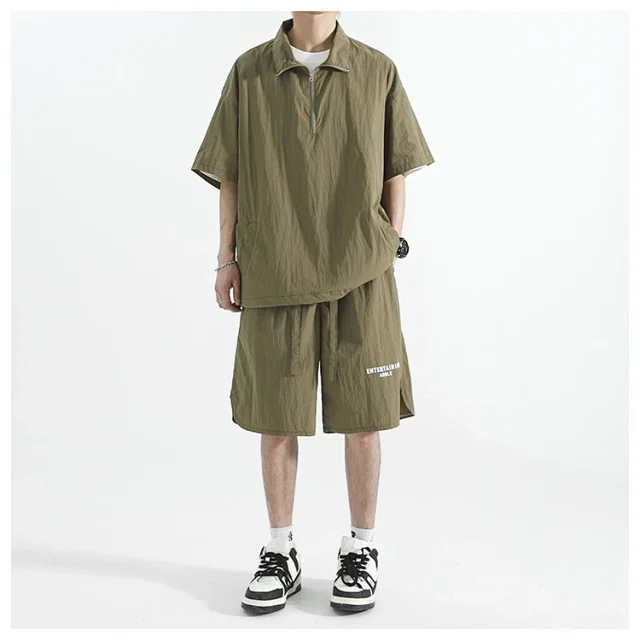 Unisex Summer Thin Short-sleeve Sunscreen Suit Detail