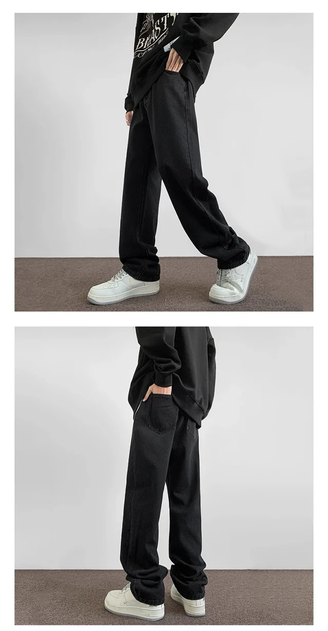 Hip Hop Retro Blue Denim Pants Detail