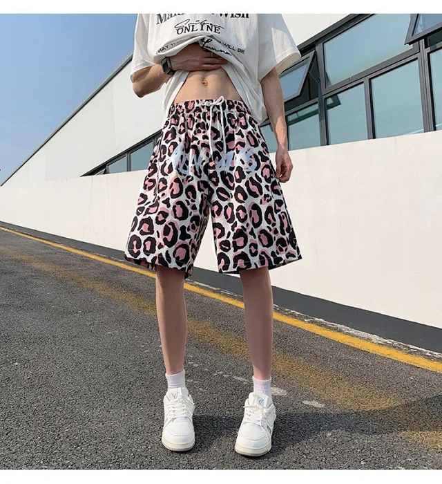 Men's Leopard Beach Shorts Detail