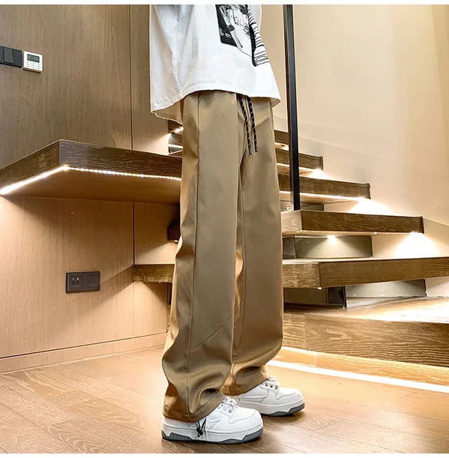 Men's Spring Hiphop Straight Cargo Pants Detail