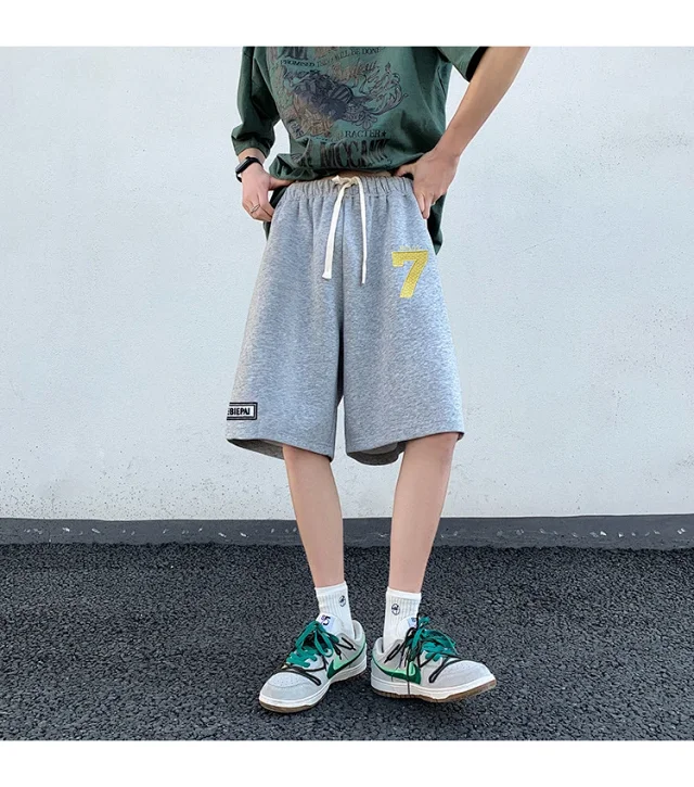 Men's Embroidered Retro Shorts Detail