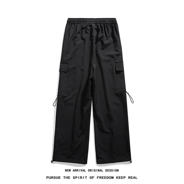 Wine Red Quick - Dry Ice Silk Men's Summer Casual Pants Detail