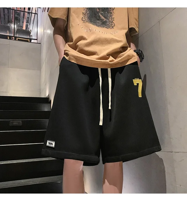 Embroidered American Shorts Men's Summer Detail
