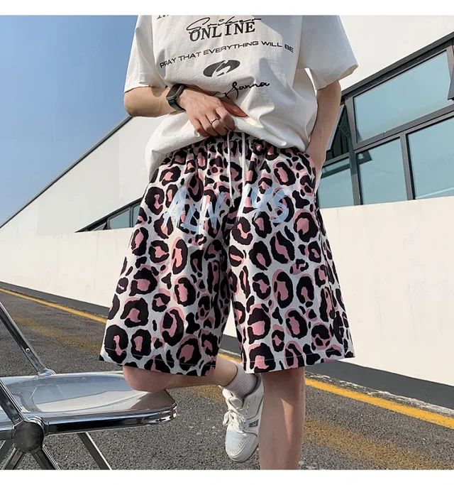 Men's Leopard Beach Shorts Detail