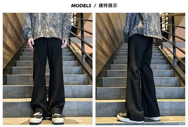 Khaki Men's Spring Euro - American Vibe Micro - Flare Pants Detail