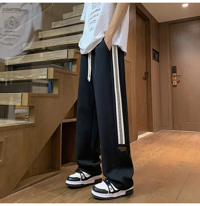 2025 Fall Men's Loose Streetwear Wide-Leg Pants Detail