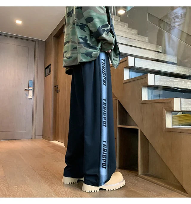 Men's 2025 Spring/Fall Oversize Wide-Leg Pants Detail