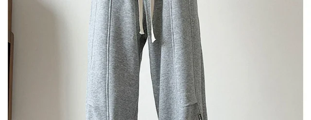Men's Spring Vintage Khaki Oversize Sweatpants Detail