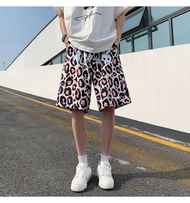Men's Leopard Beach Shorts Detail