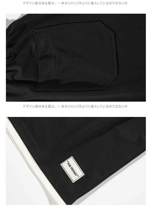Men's Ice Silk Fake Two-piece T-shirt Set Detail