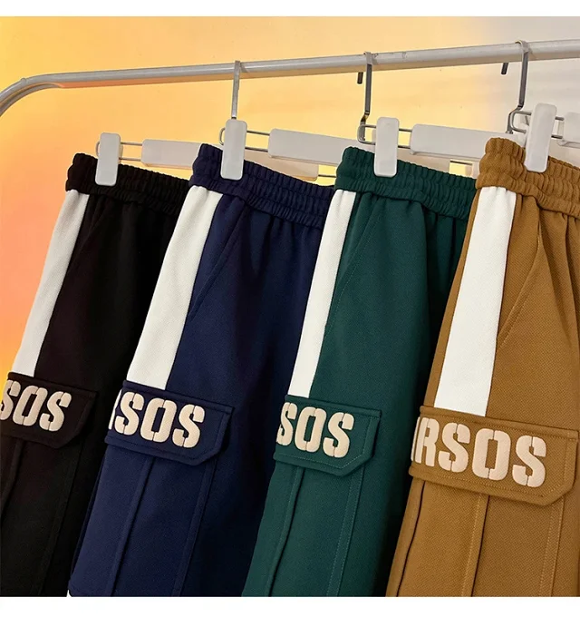 Men's Summer Retro Stripe Basketball Shorts Detail
