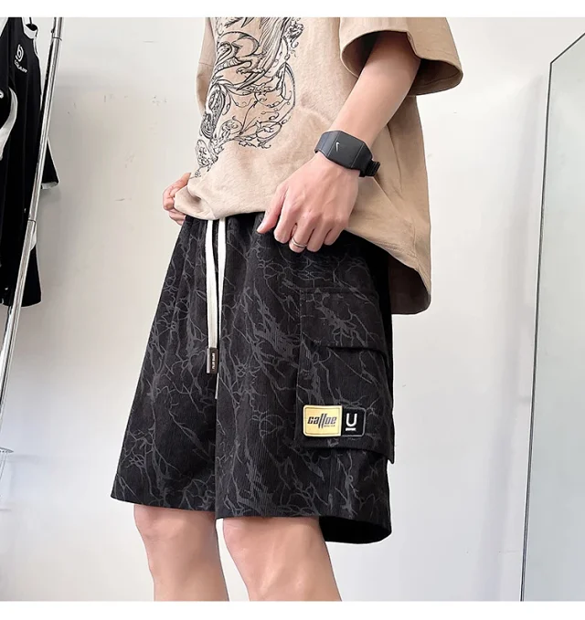 Men's Summer Loose Fit Beach Shorts Detail