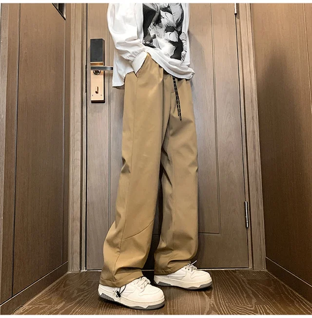 Men's Spring Hiphop Straight Cargo Pants Detail