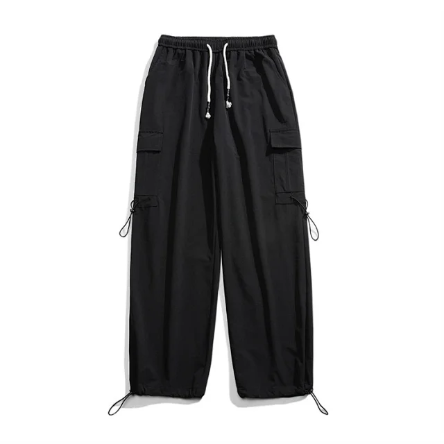 Men's Street Wide-Leg Cargo Pants Detail