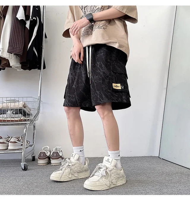 Men's Summer Loose Fit Beach Shorts Detail