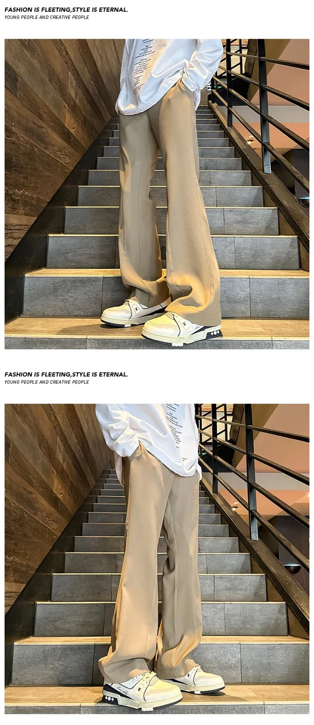 Men's Retro Wide-leg Pants Detail