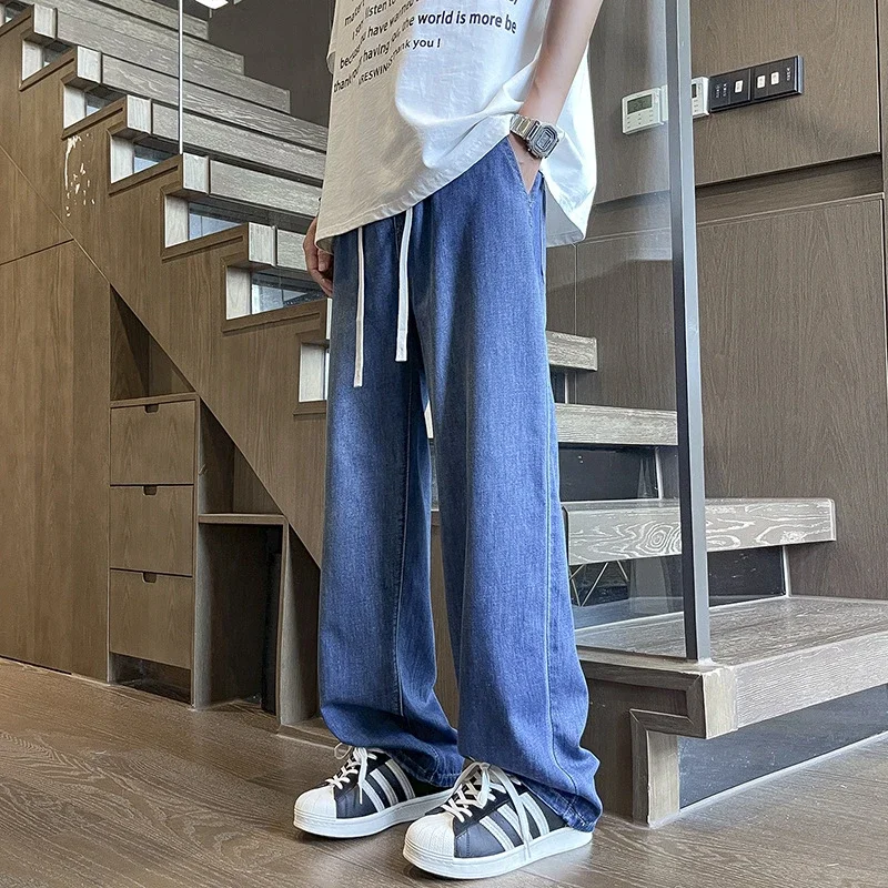 Men's Loose Straight Casual Wash Jeans