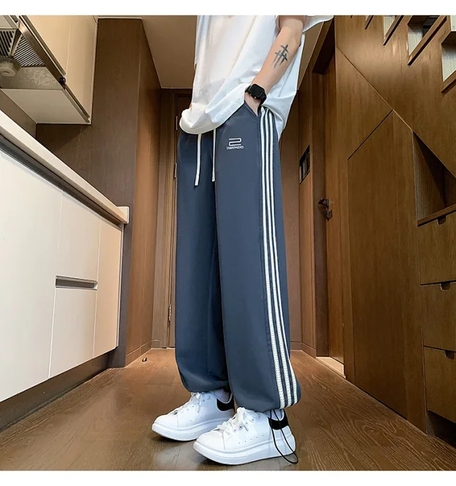 Men's 2025 Summer Ice Silk Loose Pants Detail