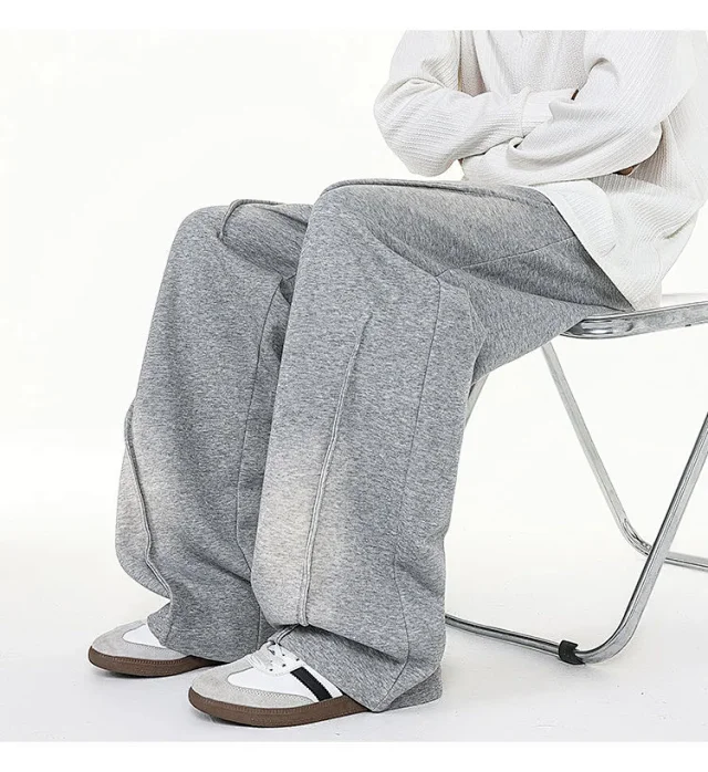190 Tall Men's Long Washed Distressed Casual Pants Detail