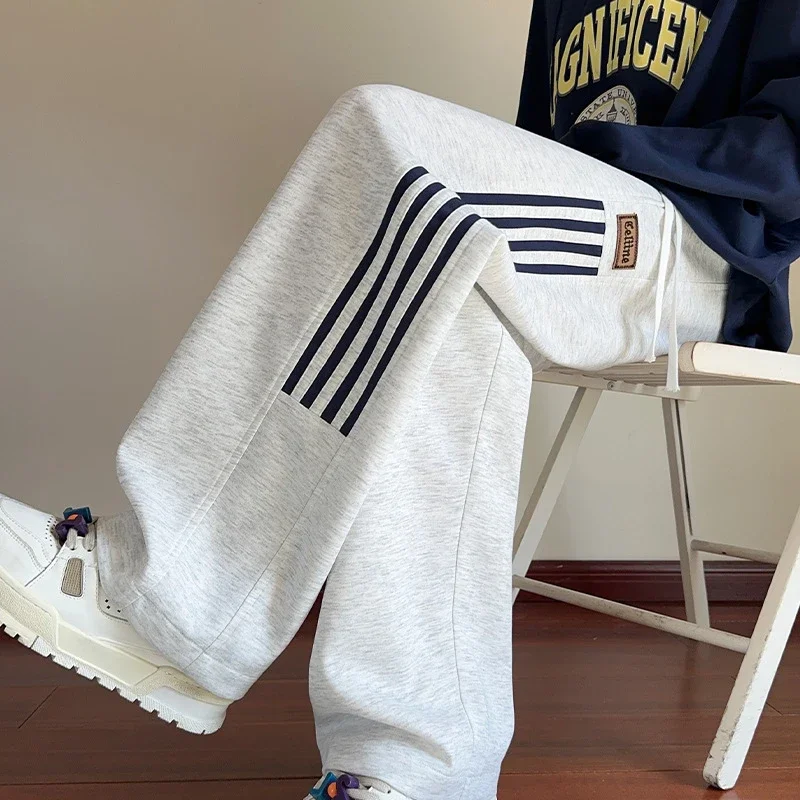 Men's Heavy - Stripe Straight - Leg Trousers