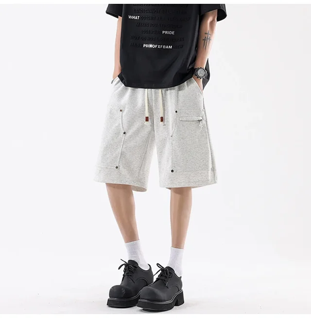 Men's Summer Trendy Loose Straight Athletic Shorts Detail