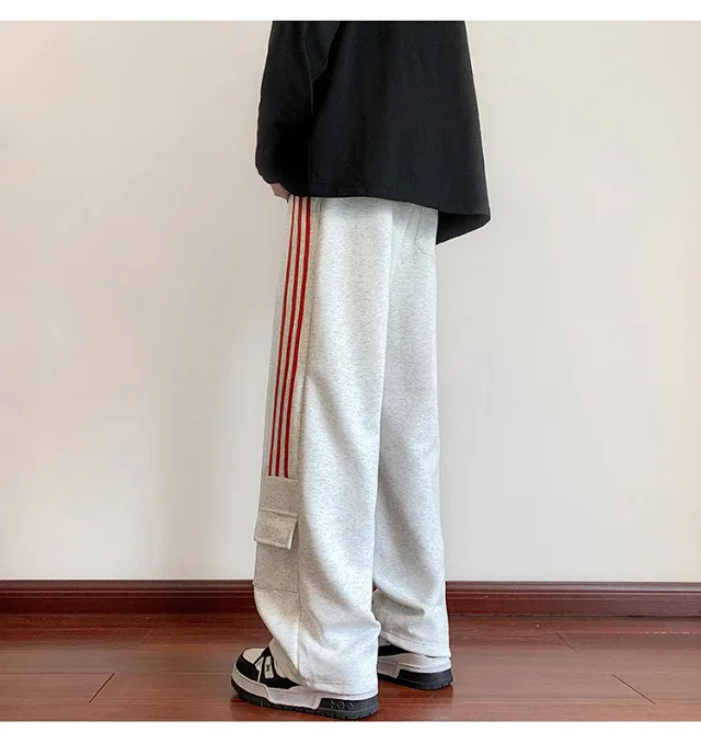 Men's Retro Striped Hiphop Pants Detail