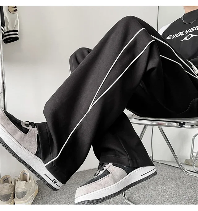 Japanese Oversize Men's Spring Wide-Leg Pants Detail