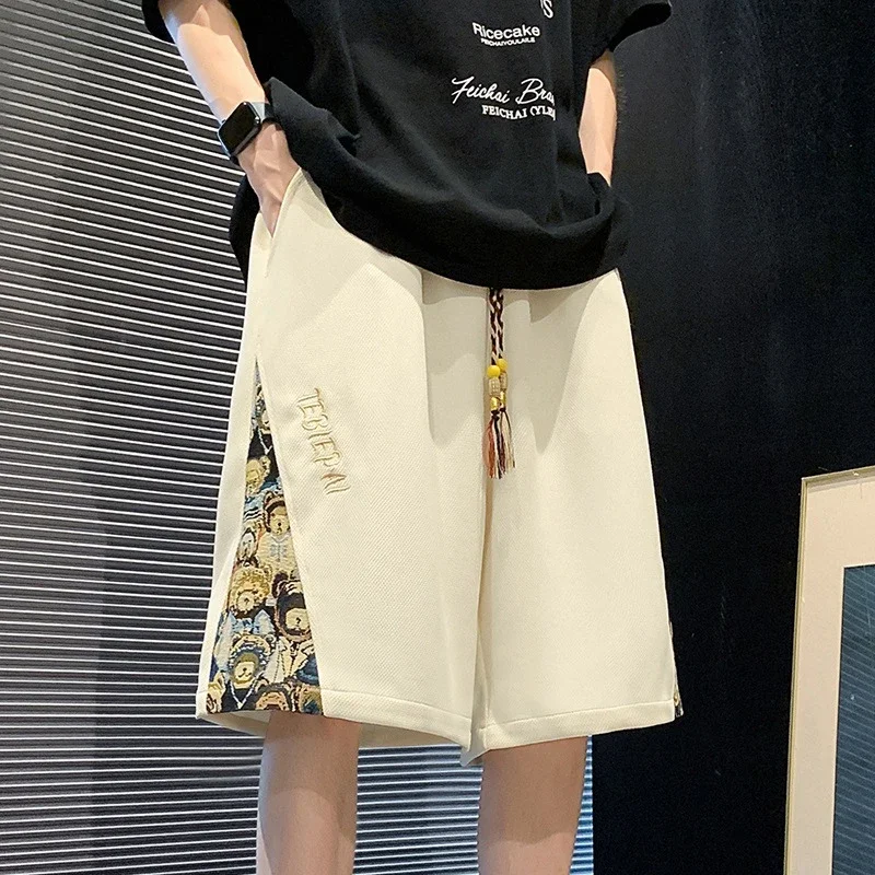 Men's 2025 Summer Embroidered Shorts with Cartoon Bear