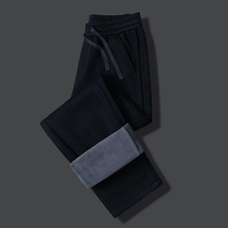 2025 Winter Men's Fleece Straight Track Pants