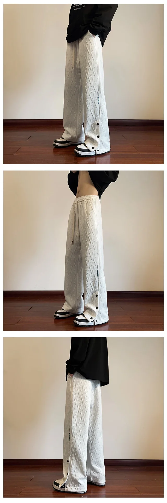 American Retro Men's Oversize Hiphop Pants Detail
