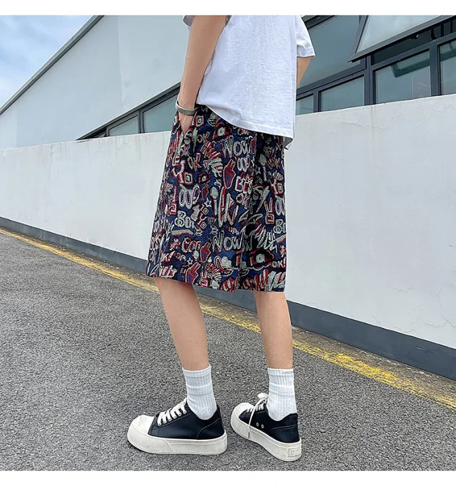 Men's Summer Breathable Linen Beach Shorts Detail