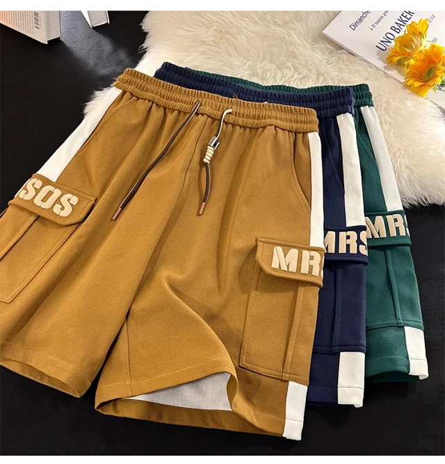 Men's Summer Retro Stripe Basketball Shorts Detail