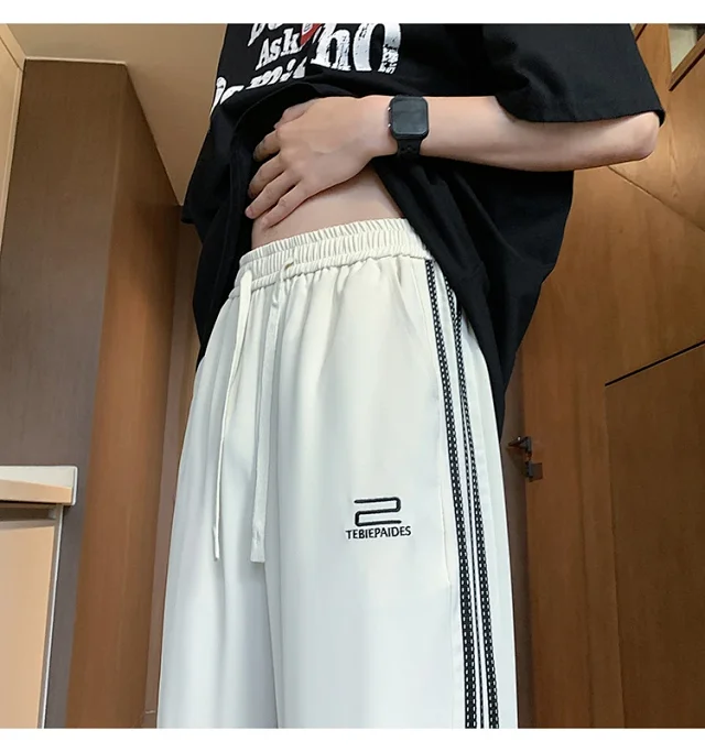 Men's 2025 Summer Ice Silk Loose Pants Detail
