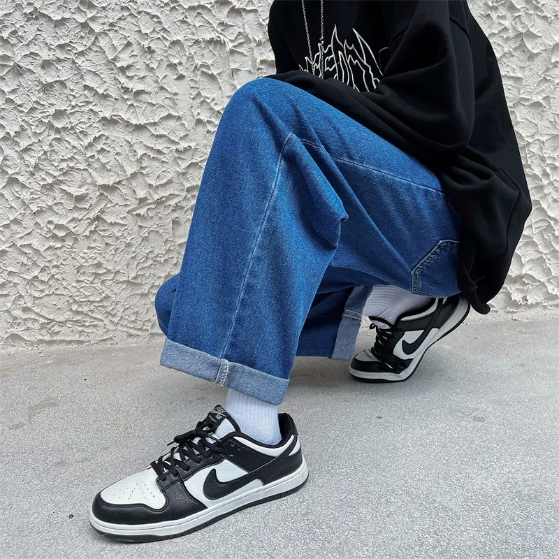 Men's Loose Straight Fleece Jeans